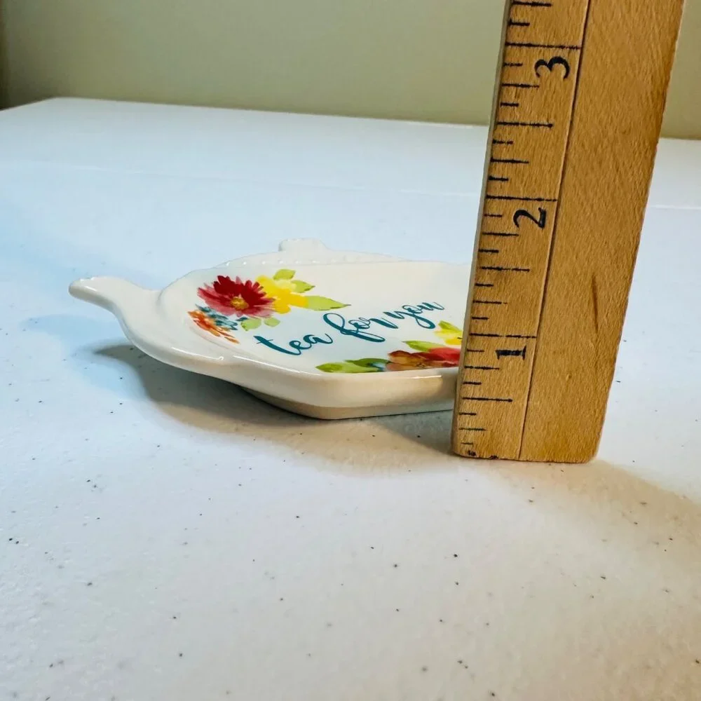 The Pioneer Woman Tea For You Tea Bag Holder With Floral Design